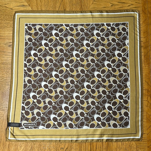 COACH Signature Silk Scarf - Picture 6 of 13